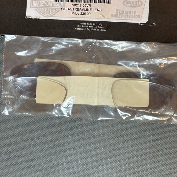 NOS Genuine Harley Davidson Goggle Streamline Lenses Clear & Smoke Replacement - Picture 5 of 6